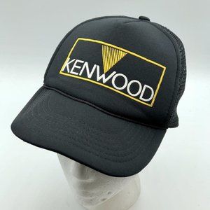 Vintage Kenwood Audio Equipement Foam Mesh Snapback Trucker Hat Black Cap